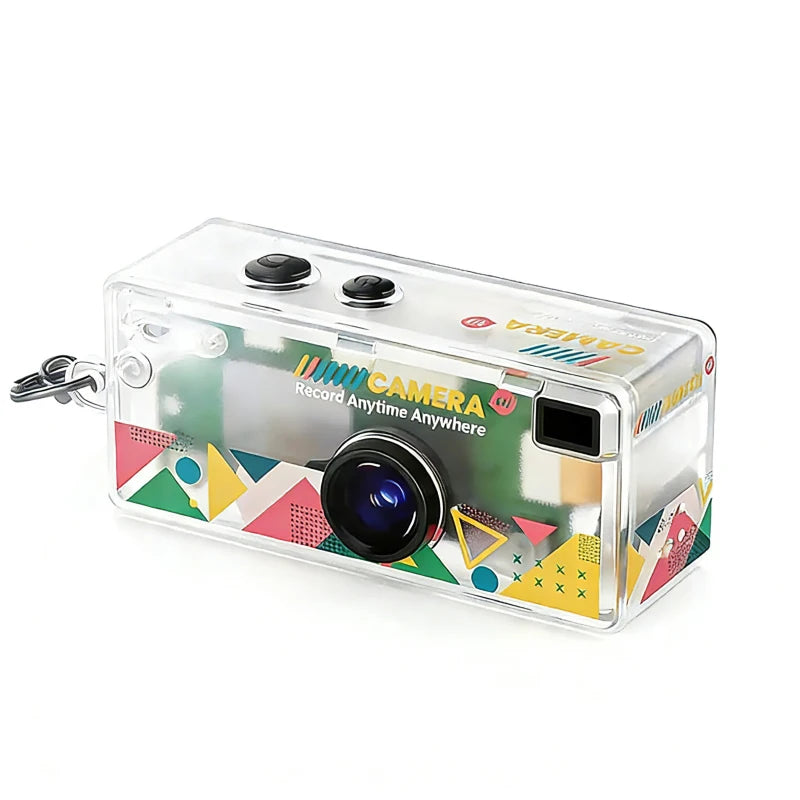 Retro Mini Keychain Thumb Camera 1080P HD Recorder Built-in Flash Auto Focus 130° Wide Angle Lens TFT LCD Screen Portable Camera